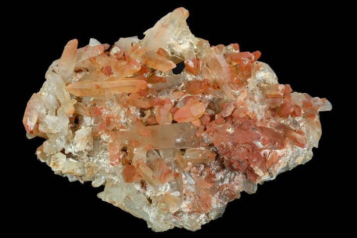 Natural, Red Quartz Crystal Cluster - Morocco #128071